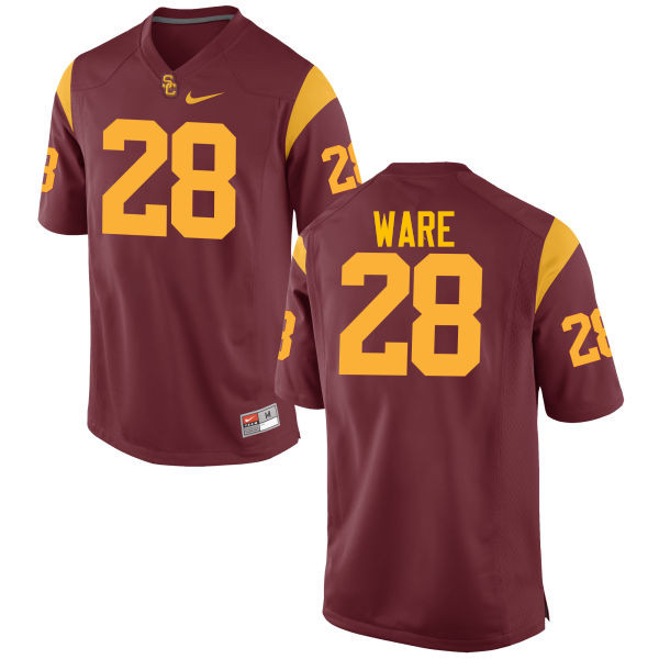 Men #28 AcaCedric Ware USC Trojans College Football Jerseys-Cardinal